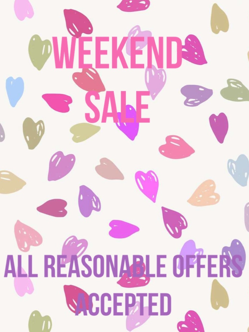Weekend Sale Kids Other - Pastel Heart Pattern (Pink, Purple, Green, Blue)